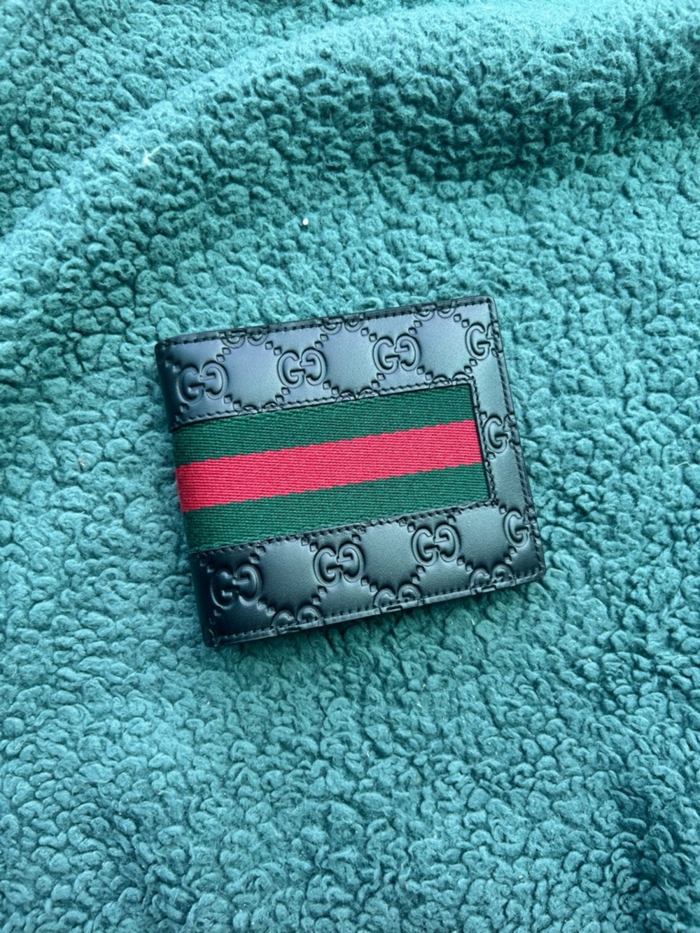 NWT Authentic Gucci Web Canvas & Guccissima Leather Bifold Men’s Wallet